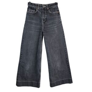 Frank & oak wideleg high rise ankle length jeans